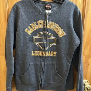 Harley-Davidson Gray Zip-Up Hoodie